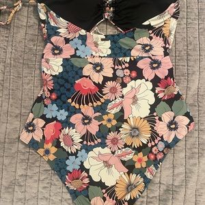 O’Neil one piece cut out floral swimsuit. New with tags